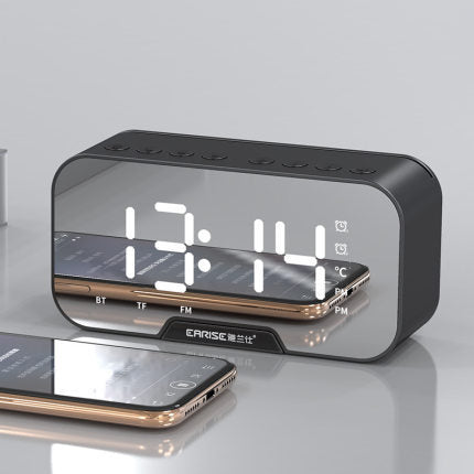 Reloj despertador inalámbrico Bluetooth altavoz mini hogar tarjeta exterior subwoofer audio de computadora